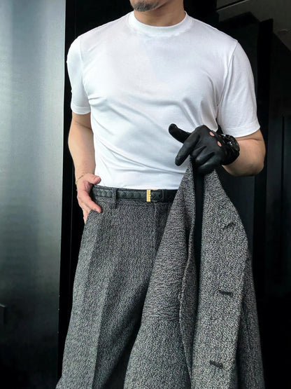 Men’s Minimalist Heather Gray Suit