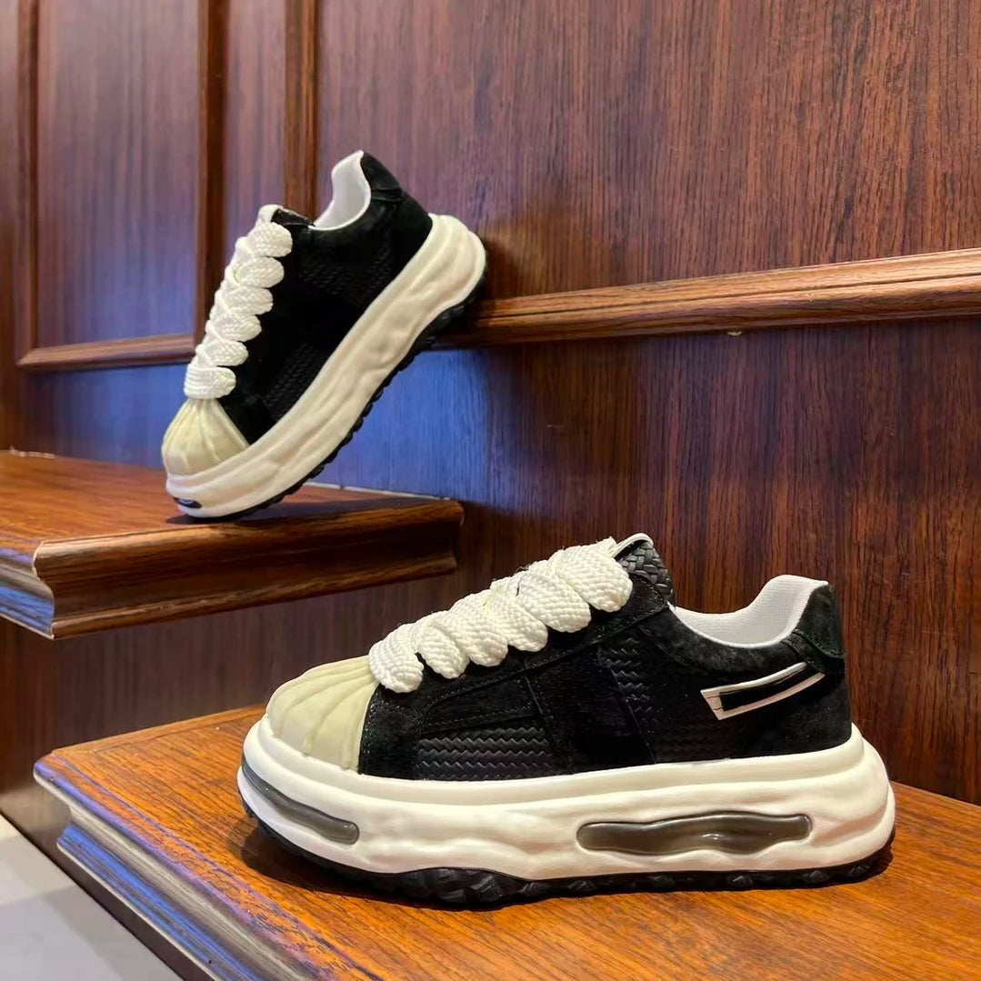 Men's Shell-Toe Color-Block Textured Casual Shoes