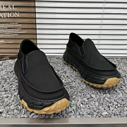 Men's Personality Zipper Slip-On Chunky Shoes