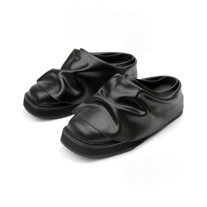 Men's Stylish Square-Toe Pleated Slippers