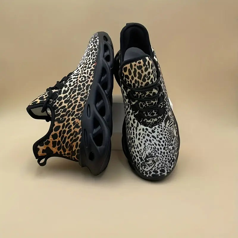 Men's Leopard Print Shock-Absorbing Breathable Sneakers