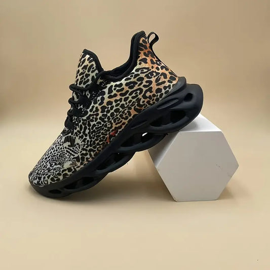 Men's Leopard Print Shock-Absorbing Breathable Sneakers